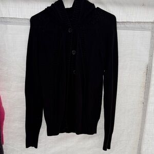 Calvin Klein Black Button-Up Cardigan